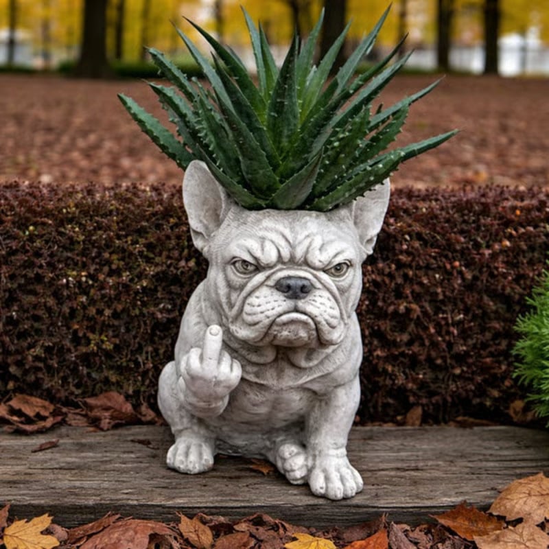 Funny French Bulldog Planter – Cute Dog Plant Pot & Home Decor