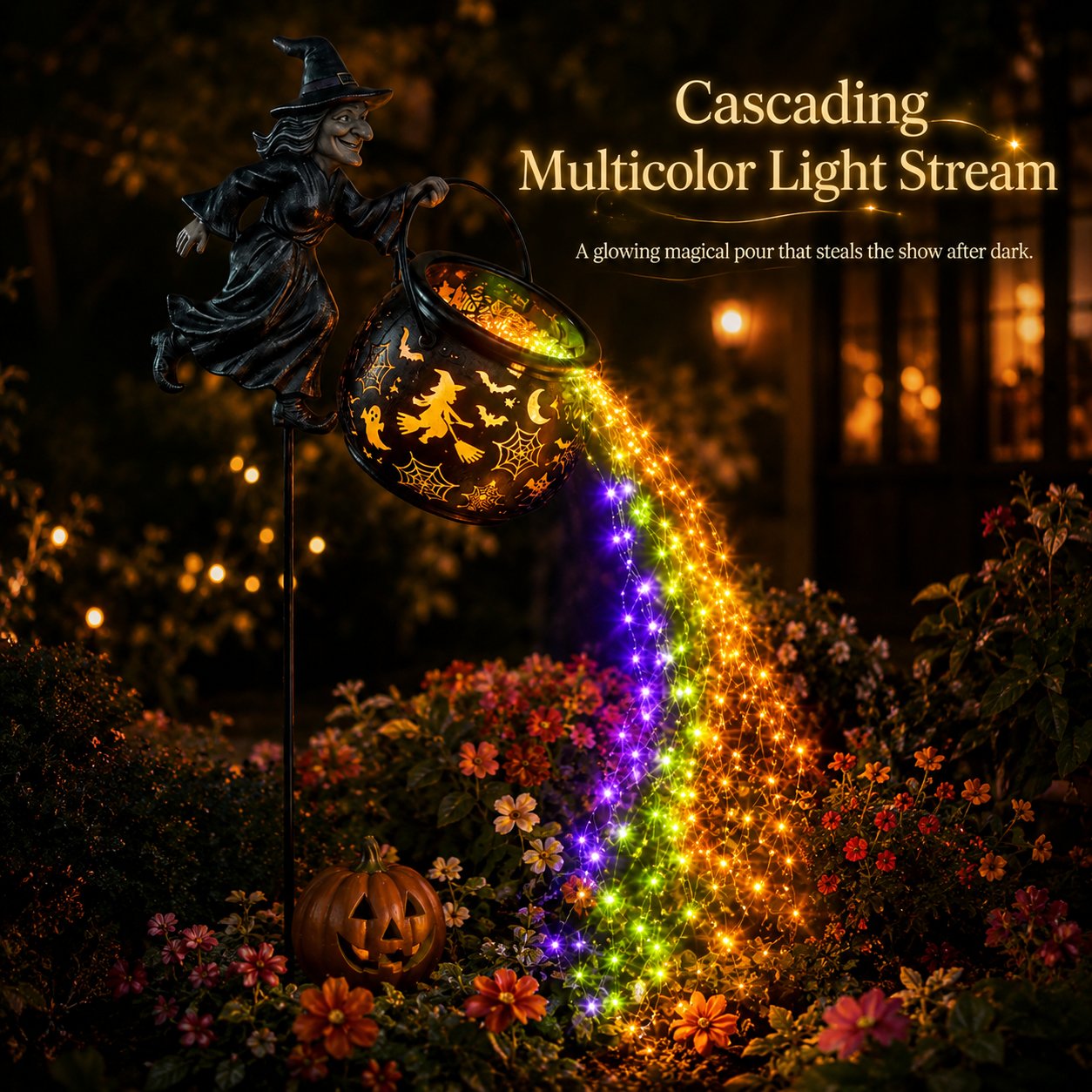 🔥Last Day 49% OFF 🧙‍♀️Halloween Witch Cauldron Garden Light