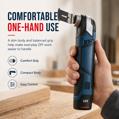🔧 12V Cordless Precision Cutter – Compact Multi-Function DIY Detail & Plunge Cutting Tool