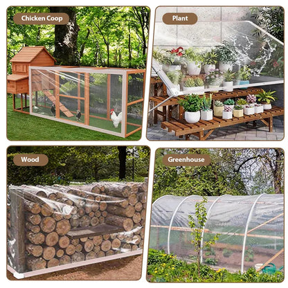 🌦️14 Mil Heavy-Duty Transparent PVC Vinyl Tarp