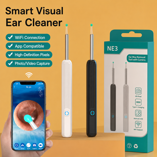 Smart Ear Cleaner Camera | 720P HD WiFi Ear Wax Removal Kit