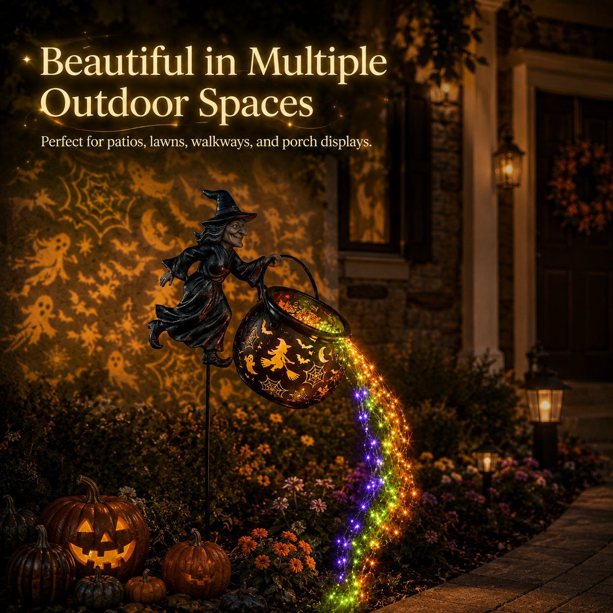🔥Last Day 49% OFF 🧙‍♀️Halloween Witch Cauldron Garden Light