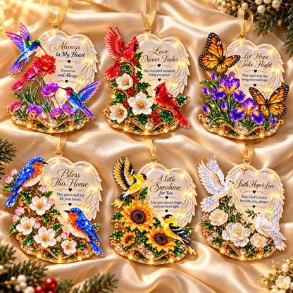 🪽 Angel Wings Heart Christmas Ornaments – 6 Inspirational Holiday Keepsake Designs