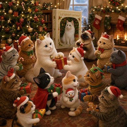 🐱Cat Lovers Advent Calendar 2026 - 24 Festive Cat Figurines