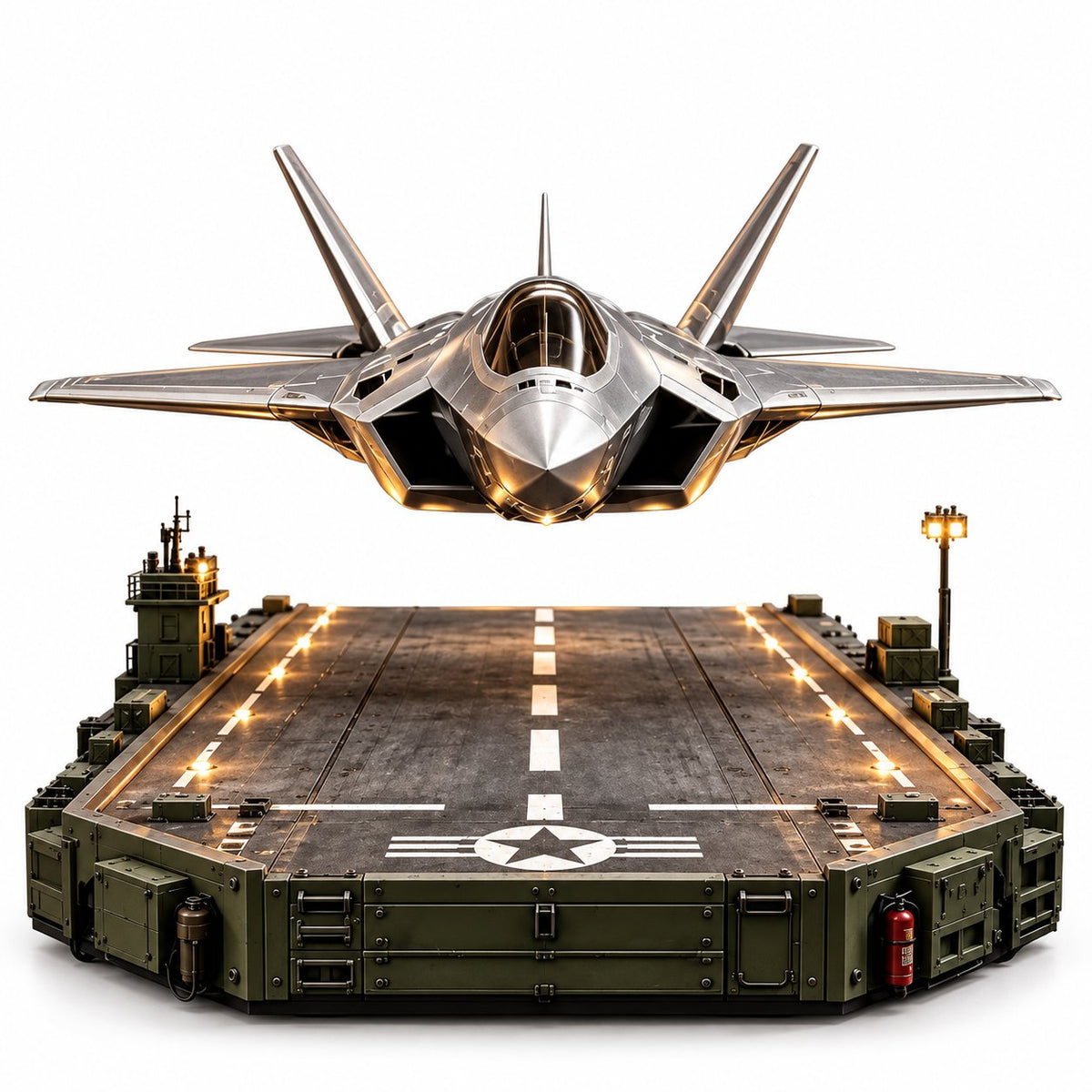✈️ Magnetic Levitation Aircraft Display – Floating Plane Model with LED Runway Base