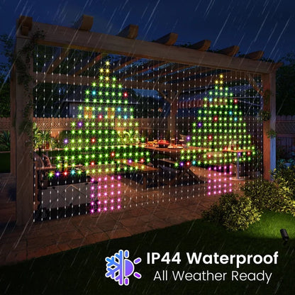 🌈📱Turn Your Balcony Into A Giant LED Light Show! 🎄 Smart Animated Mesh Screen 🎆