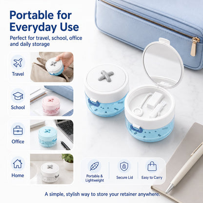 3-in-1 Retainer Case – Soak, Drain & Store