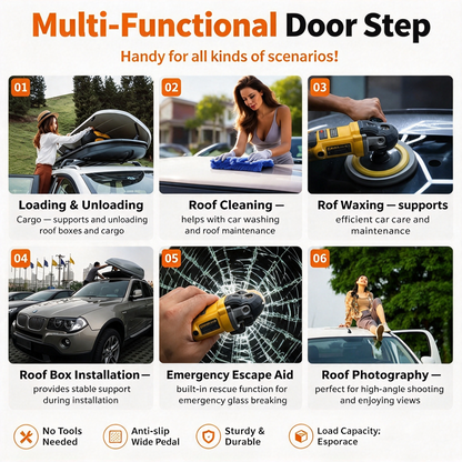 🚙 Foldable Car Door Step – Easy Roof Rack Access Without a Bulky Ladder