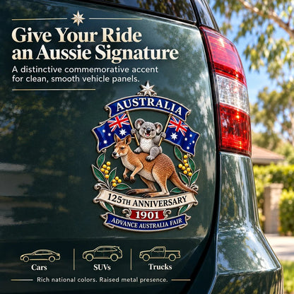 💯🦘Australia 125th Anniversary Commemorative Metal Car Emblem