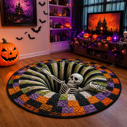🔥3D Skeleton Vortex Halloween Rug