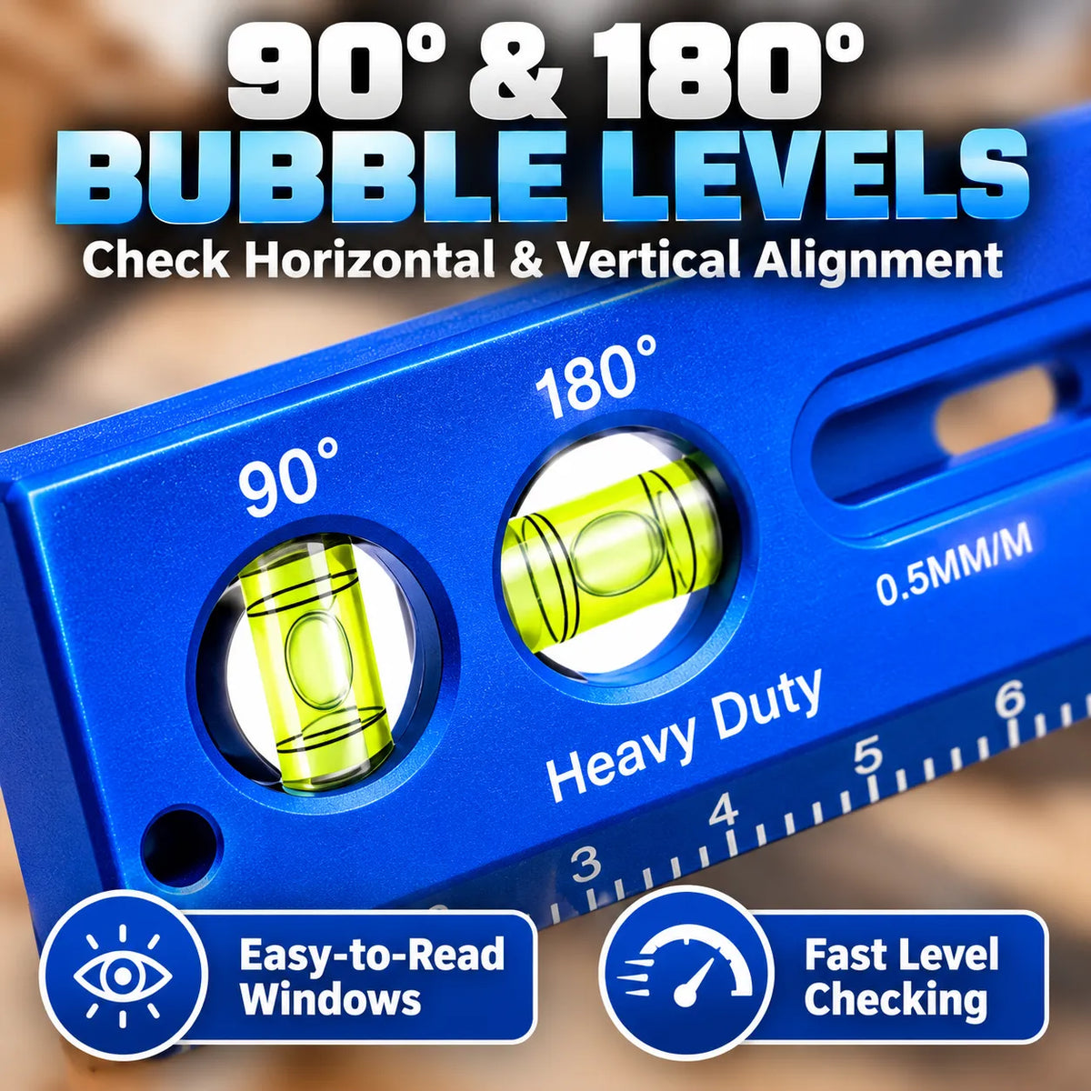 📏Multifunction Measuring Gauge & Level — Measure, Align & Mark with Precision!