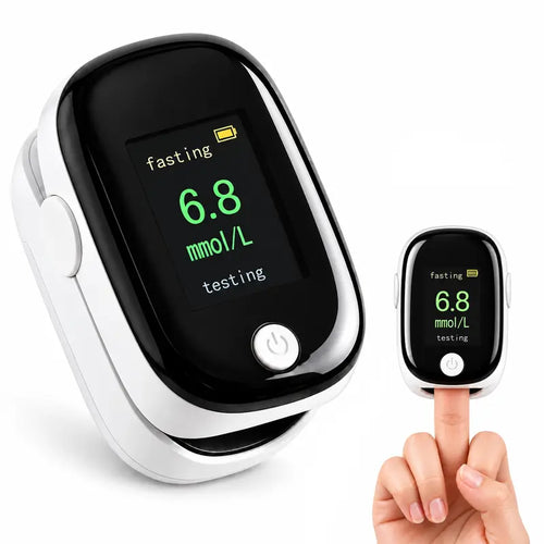 🩸 Non-Invasive Glucose Monitor with Clear OLED Display ✨