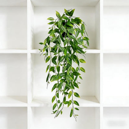 🌿3 Pack Artificial Hanging Potted Plants | Fake Hanging Greenery for Home, Office, Shelf, Wall, Balcony, Patio Decor
