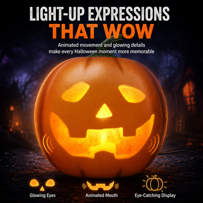 Animated Talking Halloween Pumpkin-Get One That Talks, Sings & Glows