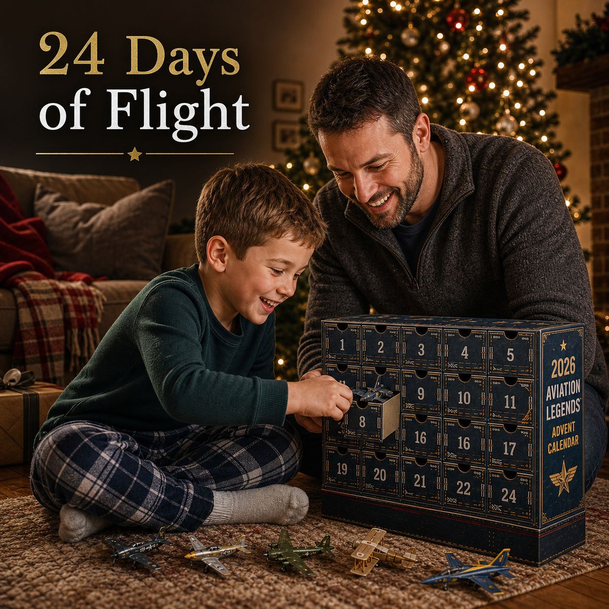 24-Day Aviation Advent Calendar – 24 Collectible Aircraft Surprises
