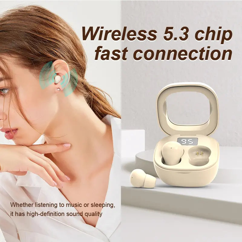 Sleep Earbuds for Side Sleepers,Invisible Smallest Wireless Bluetooth Earphones,Hidden Headset for Small Ears,Earbuds with Mic for Phone