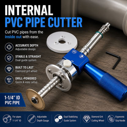 🔧 PVC Pipe Cutter Ratchet Tool - Heavy Duty Quick cut Plumbing Tool for PVC, PPR & PE Pipes