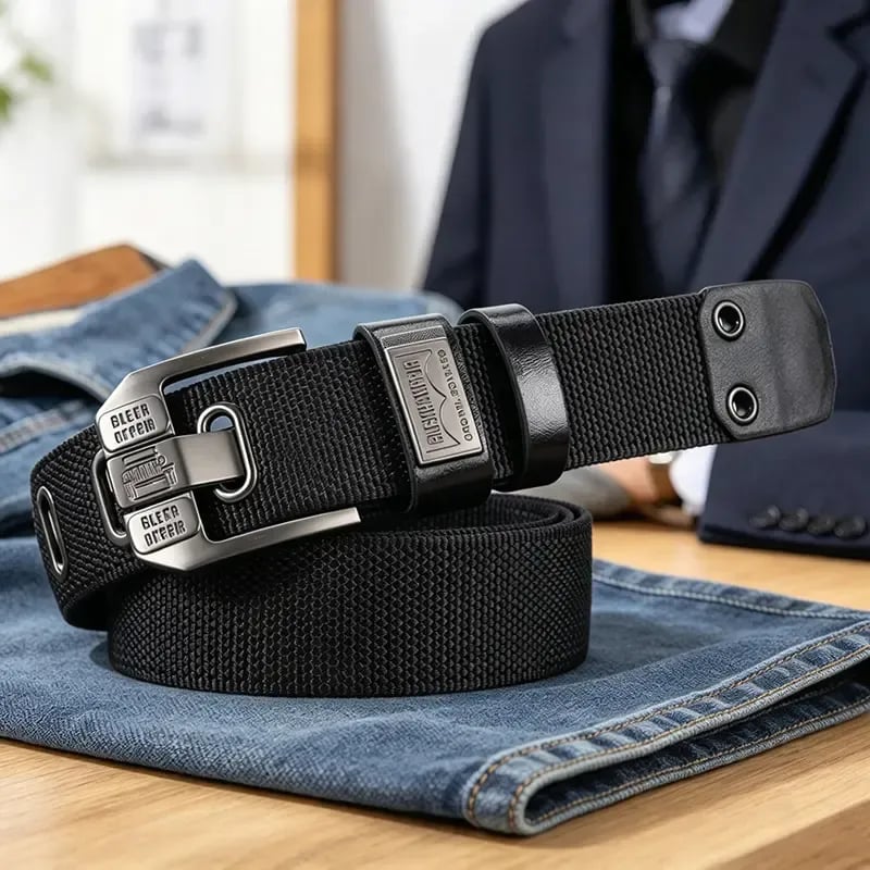 Unisex Minimalist Stylish Waistband - Buckle-Free Men's Belt, Holeless Strap