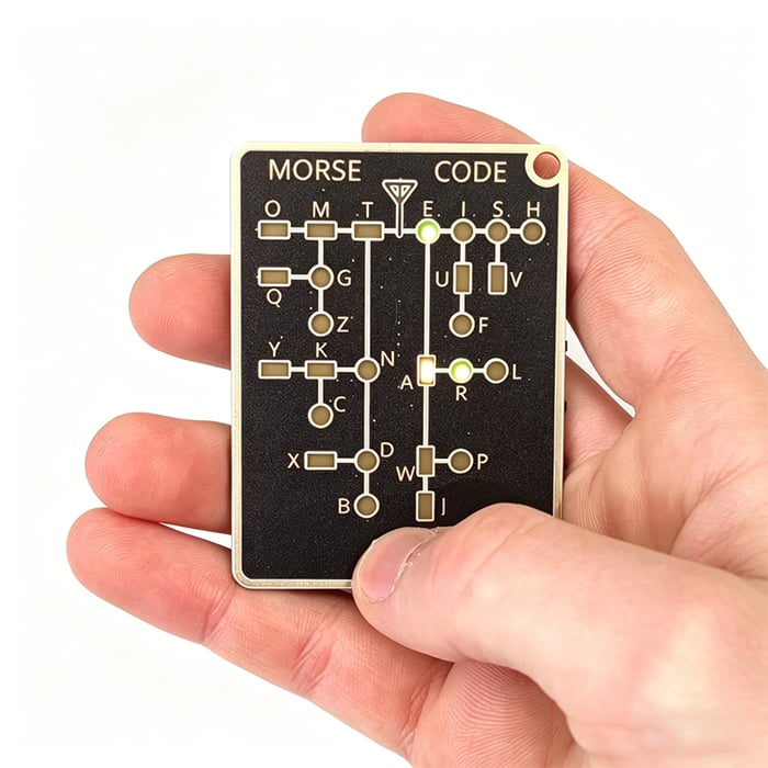 Morse Code Trainer Card Pro – Interactive LED Learning Tool