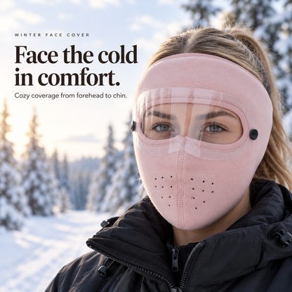 ❄️ Cozy Winter Face Cover with Clear Eye Shield – Comfort for Chilly Days Outdoors