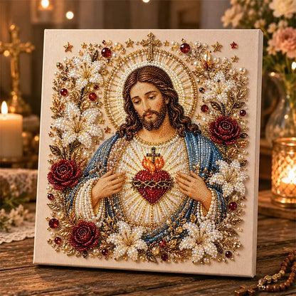 🔥Limited time 70% OFF -✝️ DIY Jesus Pearl Art Kit | 3D Pearl-Style Christian Artwork for Prayer Corners & Faith Gifts