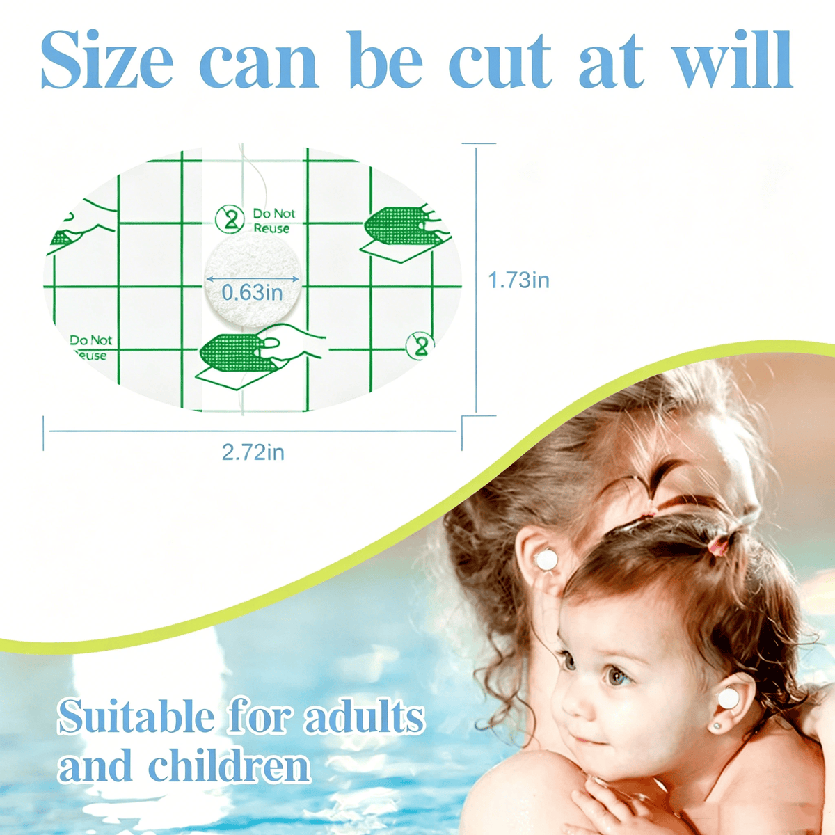 Waterproof Ear Cover Patches – Make Bath & Swim Time Easier