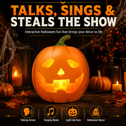 Animated Talking Halloween Pumpkin-Get One That Talks, Sings & Glows