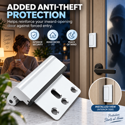 180° Inward-Opening Door Reinforcement Lock – Low-Profile Anti-Theft Security Latch