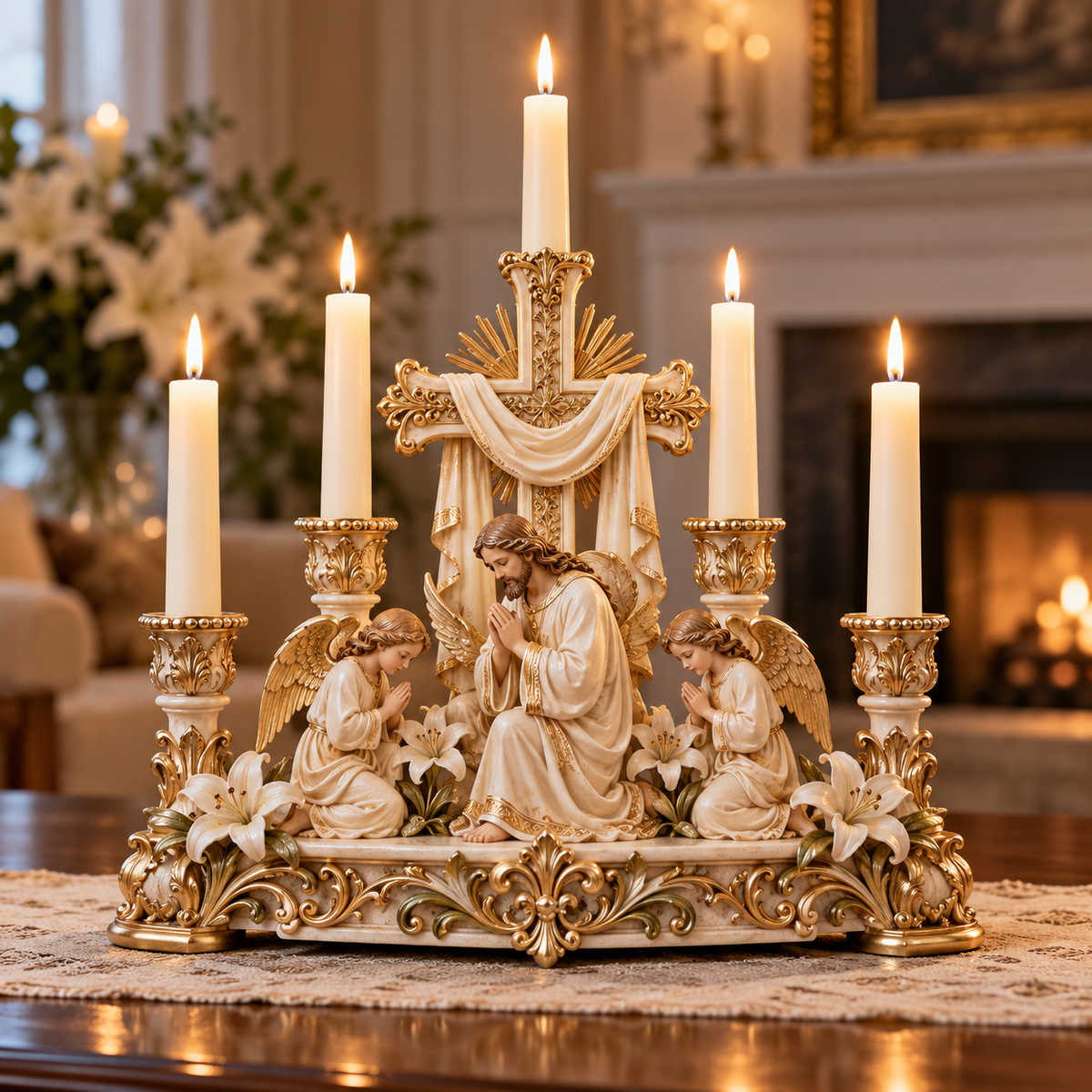 🕯️🎁 Light of His Presence™ Christian Candleholder – A Meaningful Faith Gift