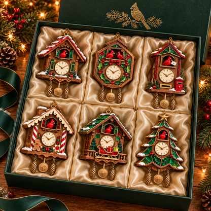 🎄 Limited-Time Christmas Sale | 2026 Red Cardinal Cuckoo Clock Ornaments – Set of 6 Vintage-Inspired Designs for a Nostalgic Holiday Tree & Thoughtful Gifting ❤️