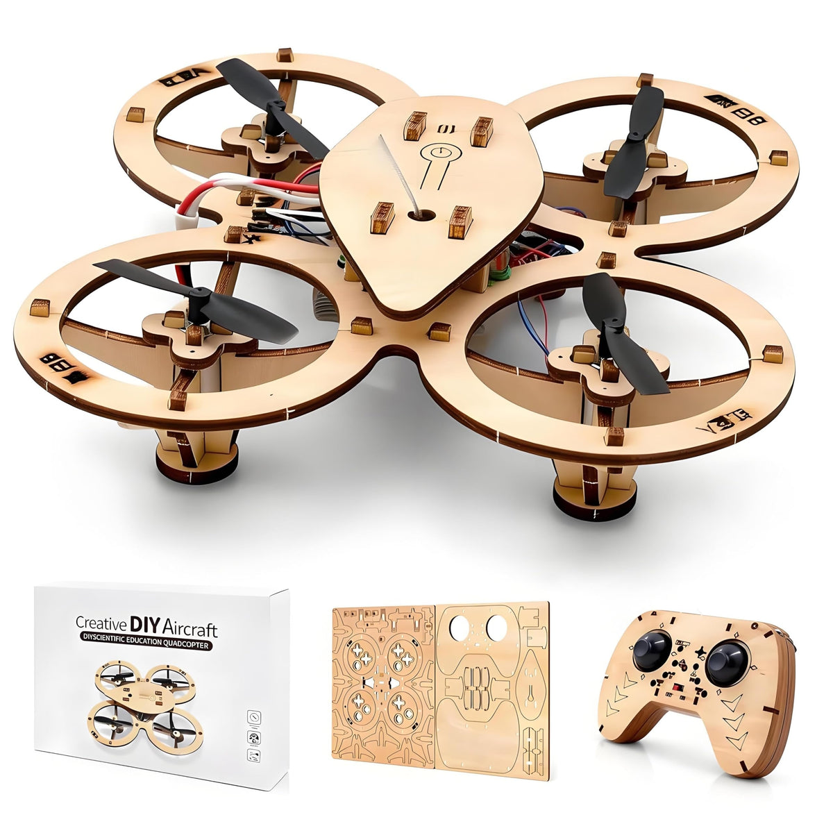 DIY Wooden Drone Kit — Build It. Fly It. Show It Off.