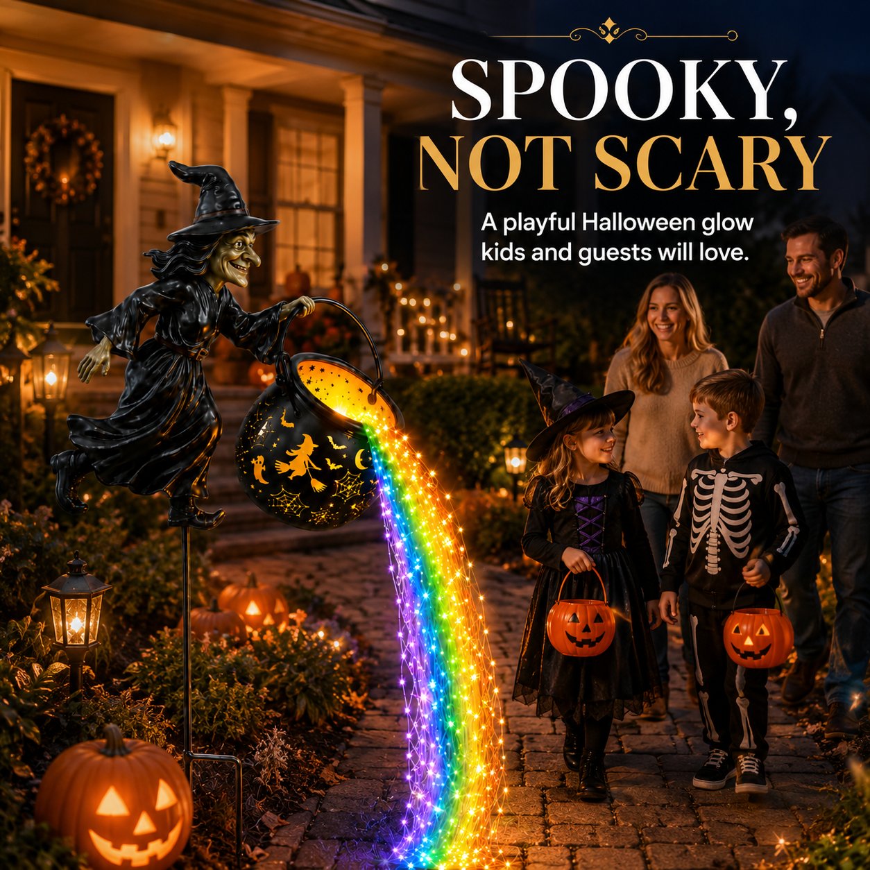 🎃 Halloween Early Bird Sale 🌈 Witch Potion Waterfall Garden Lamp