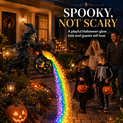 🎃 Halloween Early Bird Sale 🌈 Witch Potion Waterfall Garden Lamp