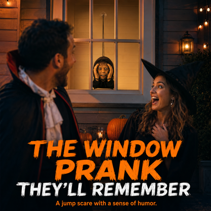 👻Scary Peeper Freak Halloween Decoration – The Ultimate Window Prank! 🎃🧟‍♀️