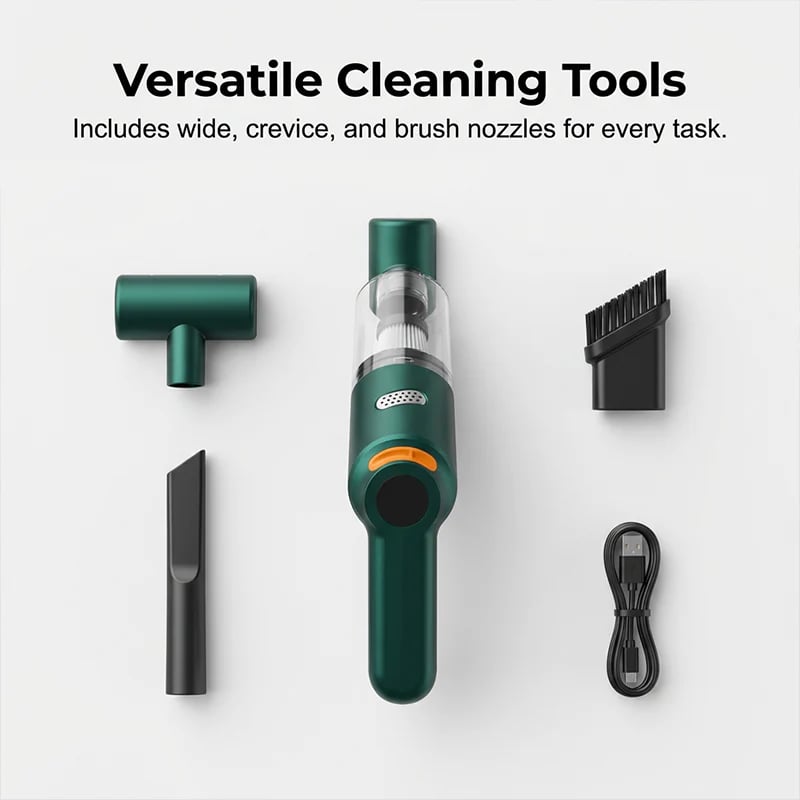 High-Power Cordless Vacuum Cleaner Kit for Car