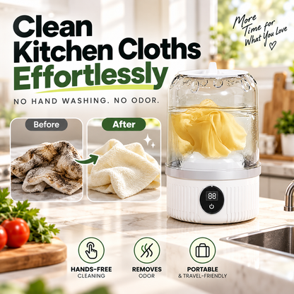 🧺 Cordless Mini Washing Machine – USB-C Rechargeable, 2 Wash Modes