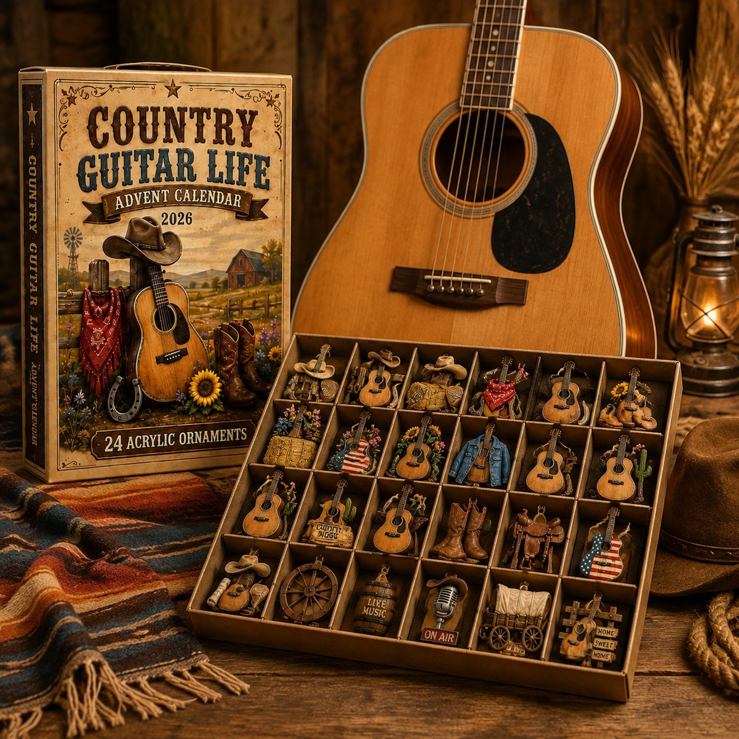 Country Guitar Life Advent Calendar 2026 - 24-Day Festive Countdown