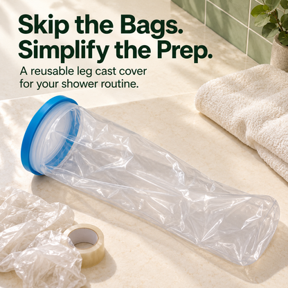 🚿 Reusable Waterproof Leg Cast Cover – Easier Shower Care