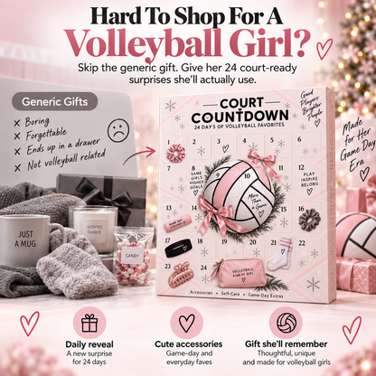 🏐 24-Day Volleyball Countdown Gift Box – Game-Day Favorites