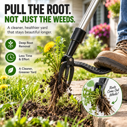 Stand-Up Weed Puller – Remove Weeds by the Root Without Bending