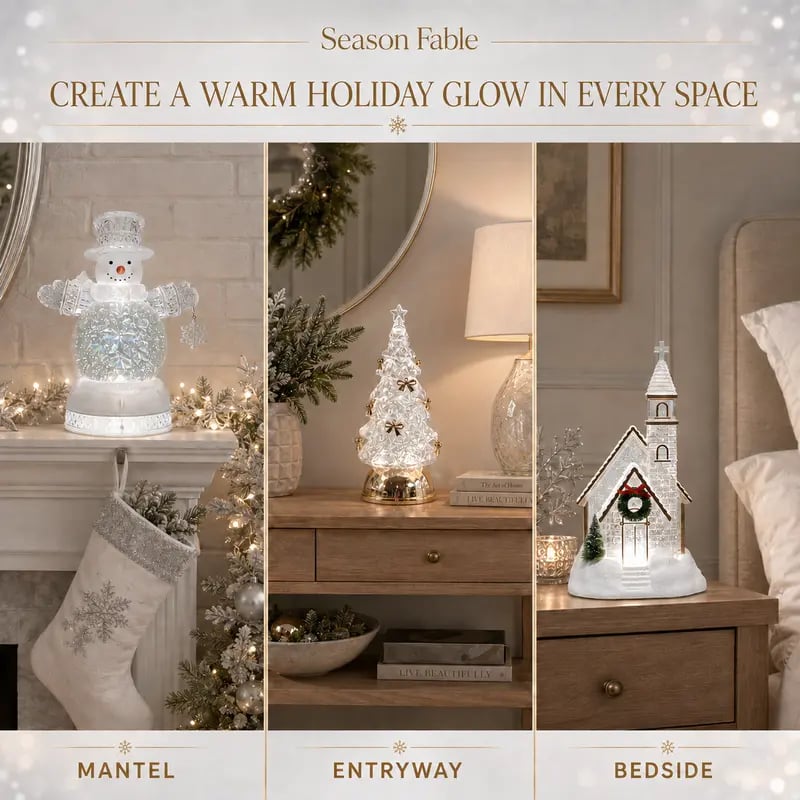 ❄️ Musical Christmas Snow Globe Lantern | Swirling Snow & Warm LED
