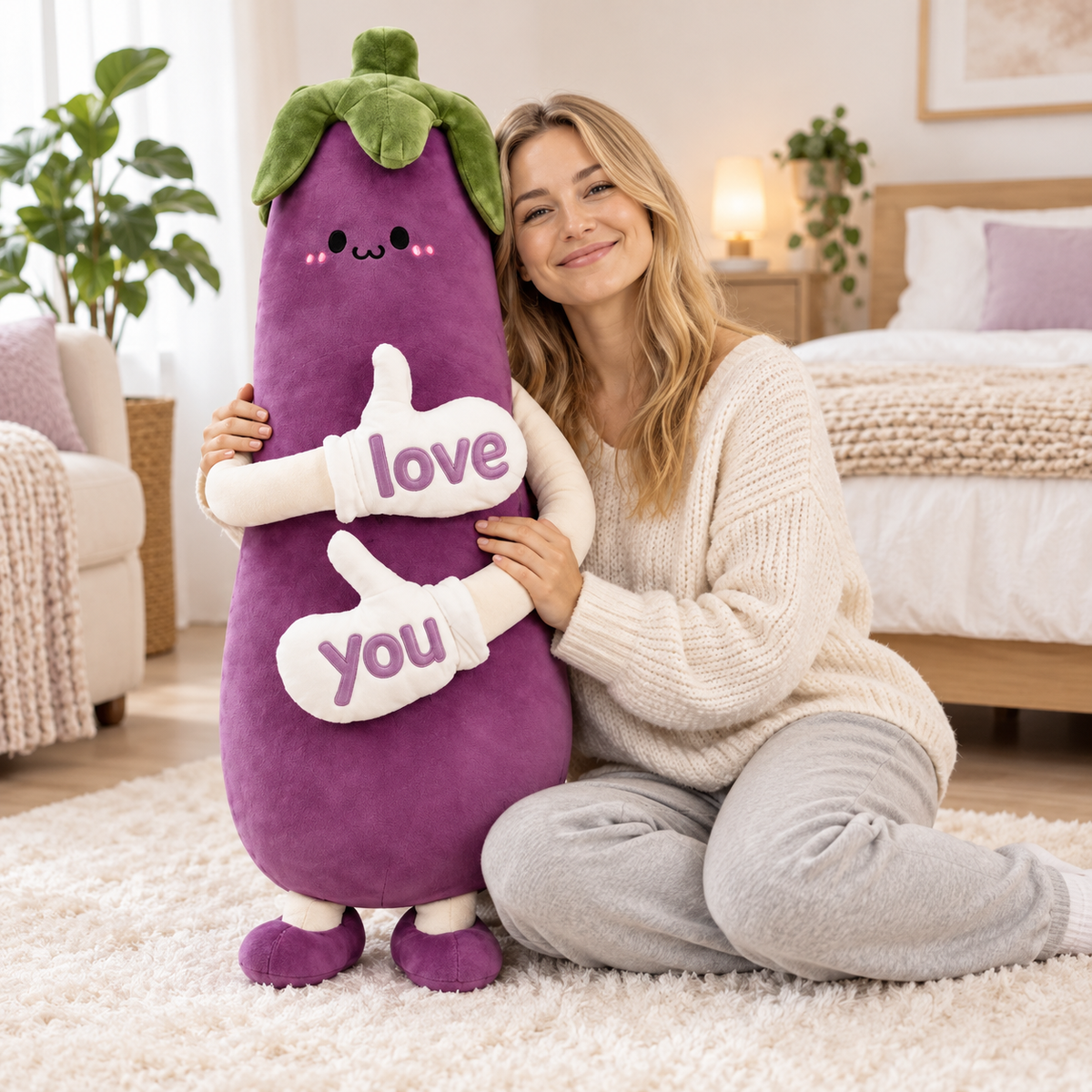 🤗 XL Long-Arm Cuddle Pillow | Giant Plush Hug Buddy