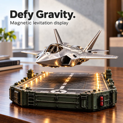 ✈️ Magnetic Levitation Aircraft Display – Floating Plane Model with LED Runway Base