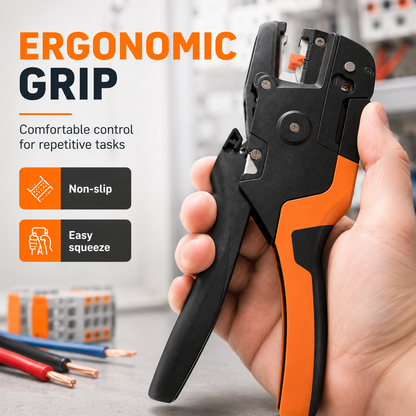 🔧 3-in-1 Automatic Wire Stripper, Cutter & Crimper – Self-Adjusting Wire Prep Tool