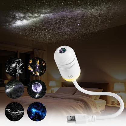 USB Projector Night Light | Multi-Slide Scenes & 3 Lighting Modes