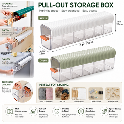 🏠Clear Wall Mounted Organizer, Punch-Free Multi-functional Storage Box, Clear Wall Mounted Drawer Organizer