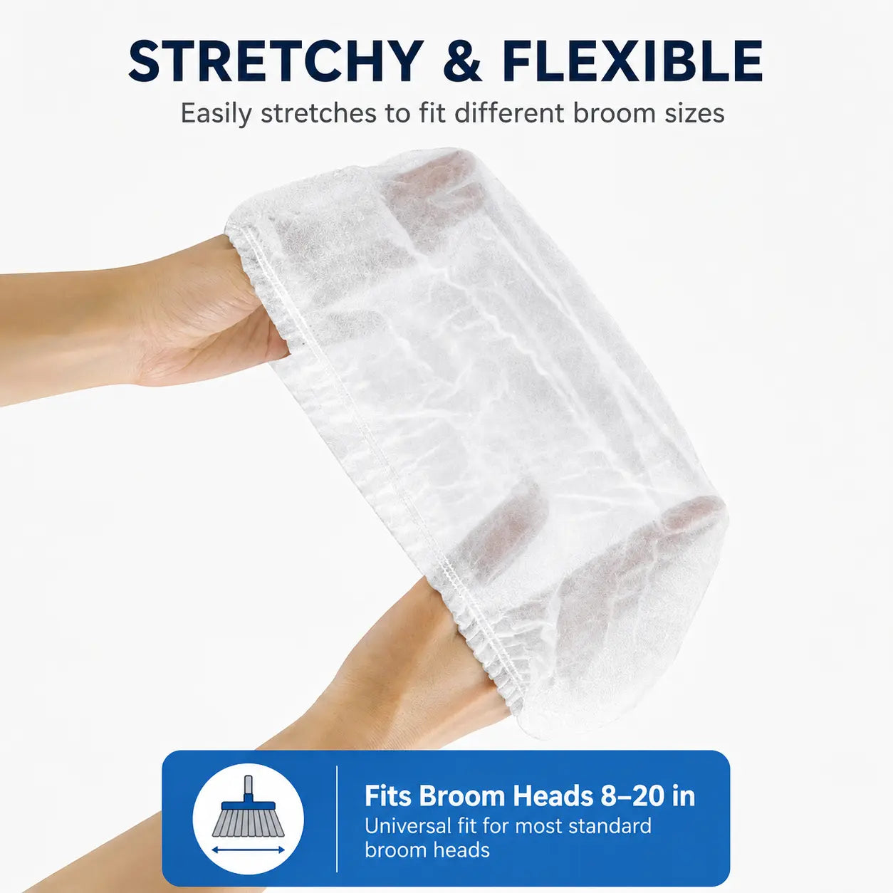 🔥Disposable Broom Dust Covers, Non-Woven Dust Catcher Covers for Most Standard Brooms, Traps Dust, Hair & Debris