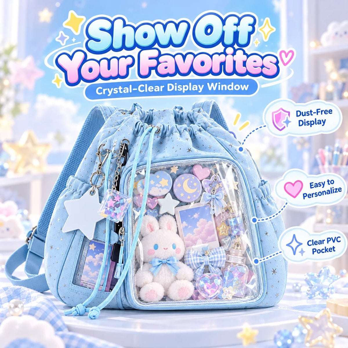 🎁Crystal-Clear Window Starry Ita Bag