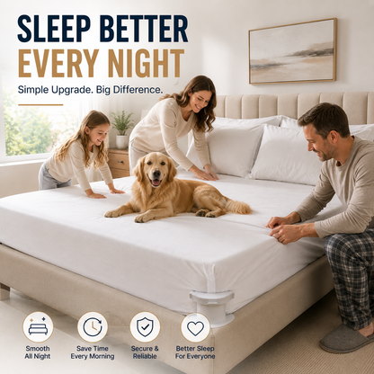 🛏️ 4PCS Invisible Bed Sheet Holders – Keep Sheets Tight & Wrinkle-Free