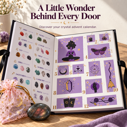💎12-Day Crystal Advent Calendar – Gemstone Surprise Countdown Gift Box